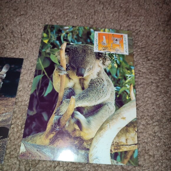 Academia Australian Fauna Animals Maxi Cards Ephemera Liechtenstein Set stamps - Picture 5 of 6